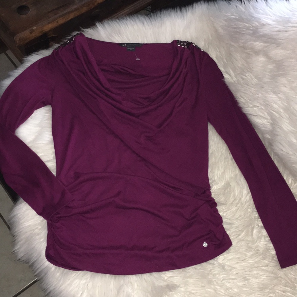 Armani exchange blouse long sleeves sz m nwot